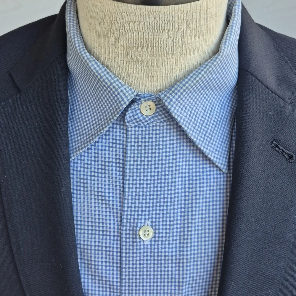 J CREW Ludlow‎ Black Weave Loro Piana Cloth S120s Wool Sz 38 R Mens Sport Coat